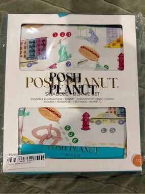 Posh Peanut - NYC Swaddle + Beanie Set